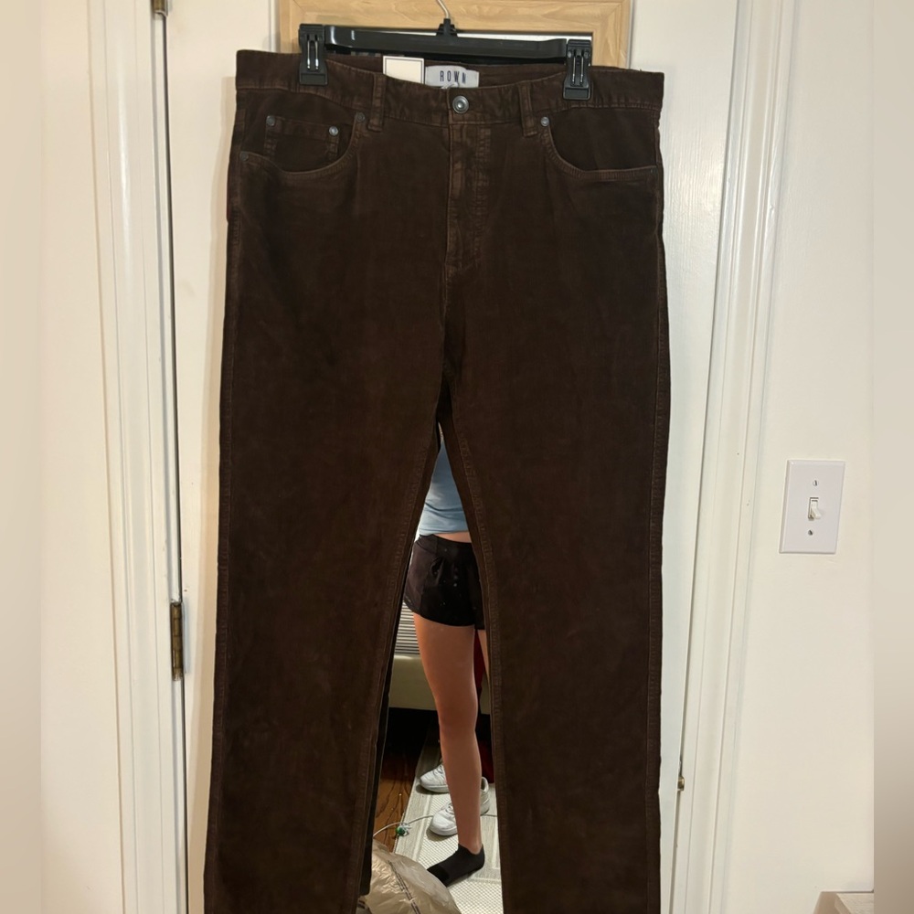 ROWM brown corduroy pants men’s 34x32